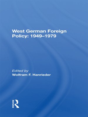 cover image of West German Foreign Policy, 1949-1979